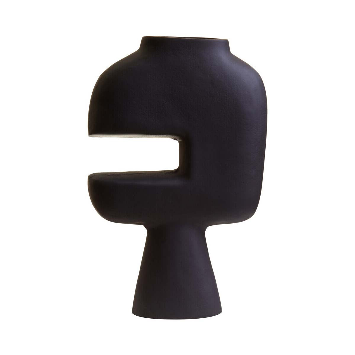Hapax Abstract Large Black Vase