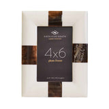 Decio 4In x 6In Cream And Brown Finish Photo Frame