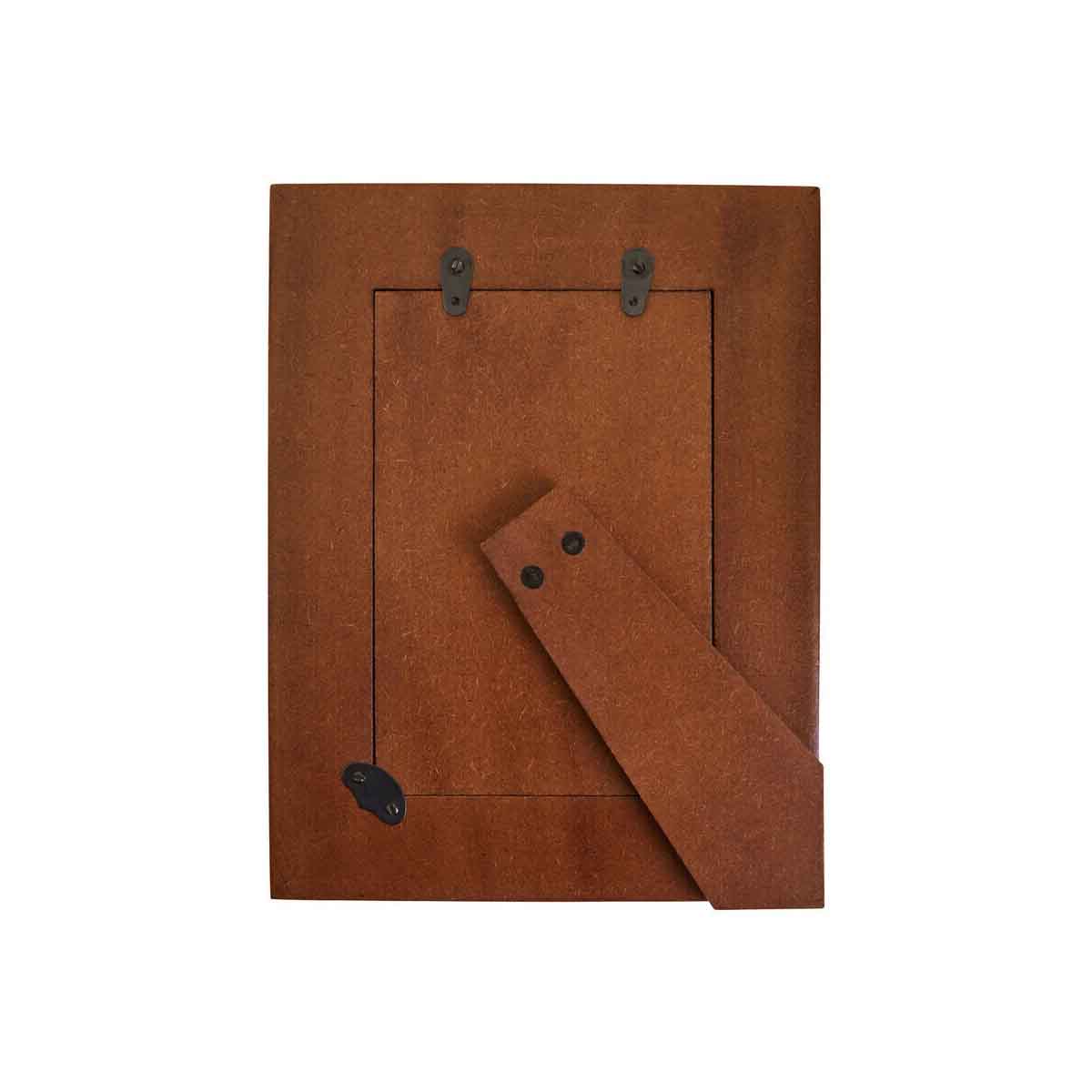 Decio 4In x 6In Cream And Brown Finish Photo Frame