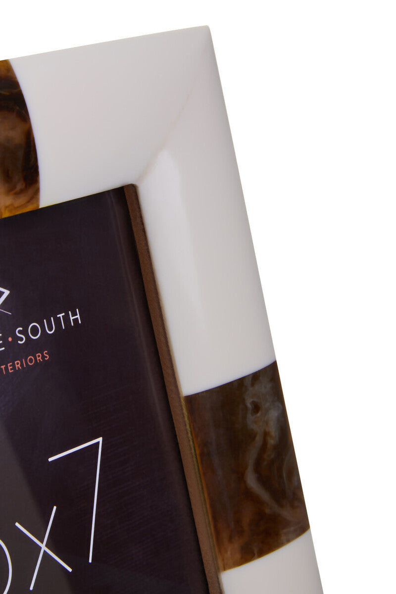 Decio 5 x 7In Cream And Brown Photo Frame