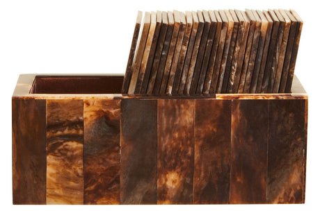 Churchill Games Brown and Black Finish Domino Set