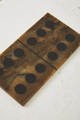 Churchill Games Brown and Black Finish Domino Set