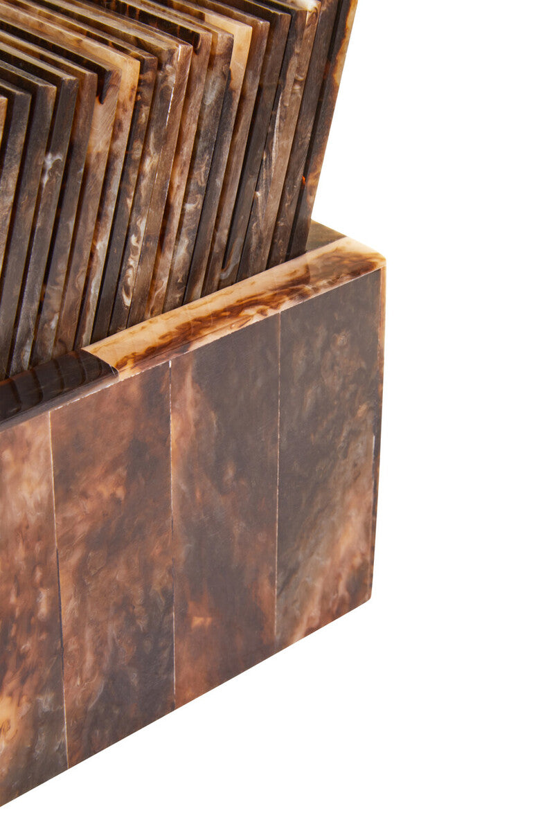 Churchill Games Brown and Black Finish Domino Set