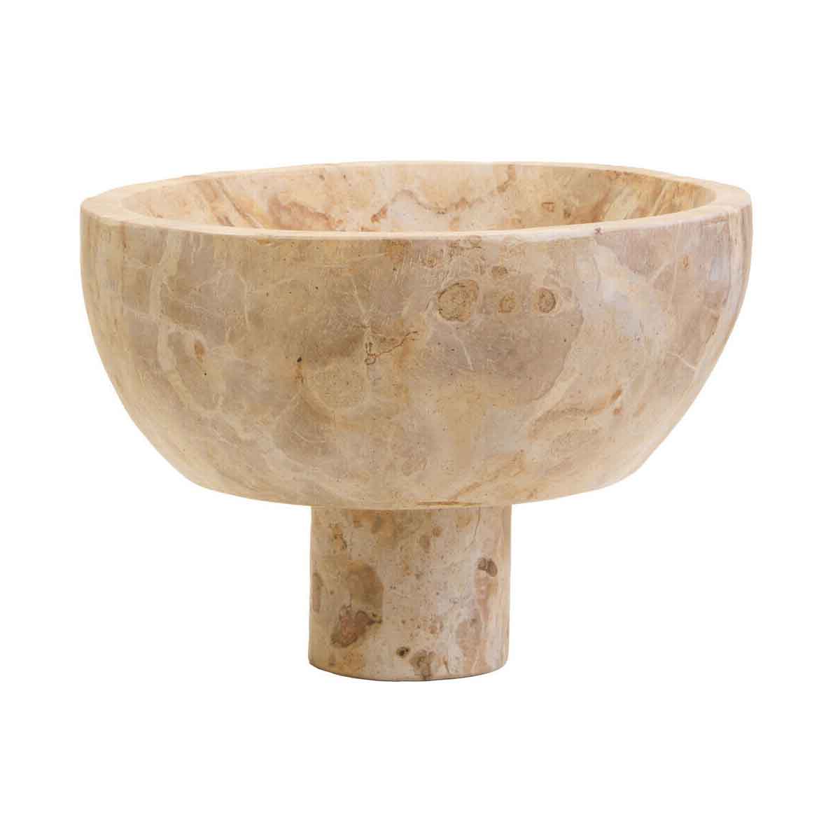 Santino Chocolate Marble Pedestal Bowl