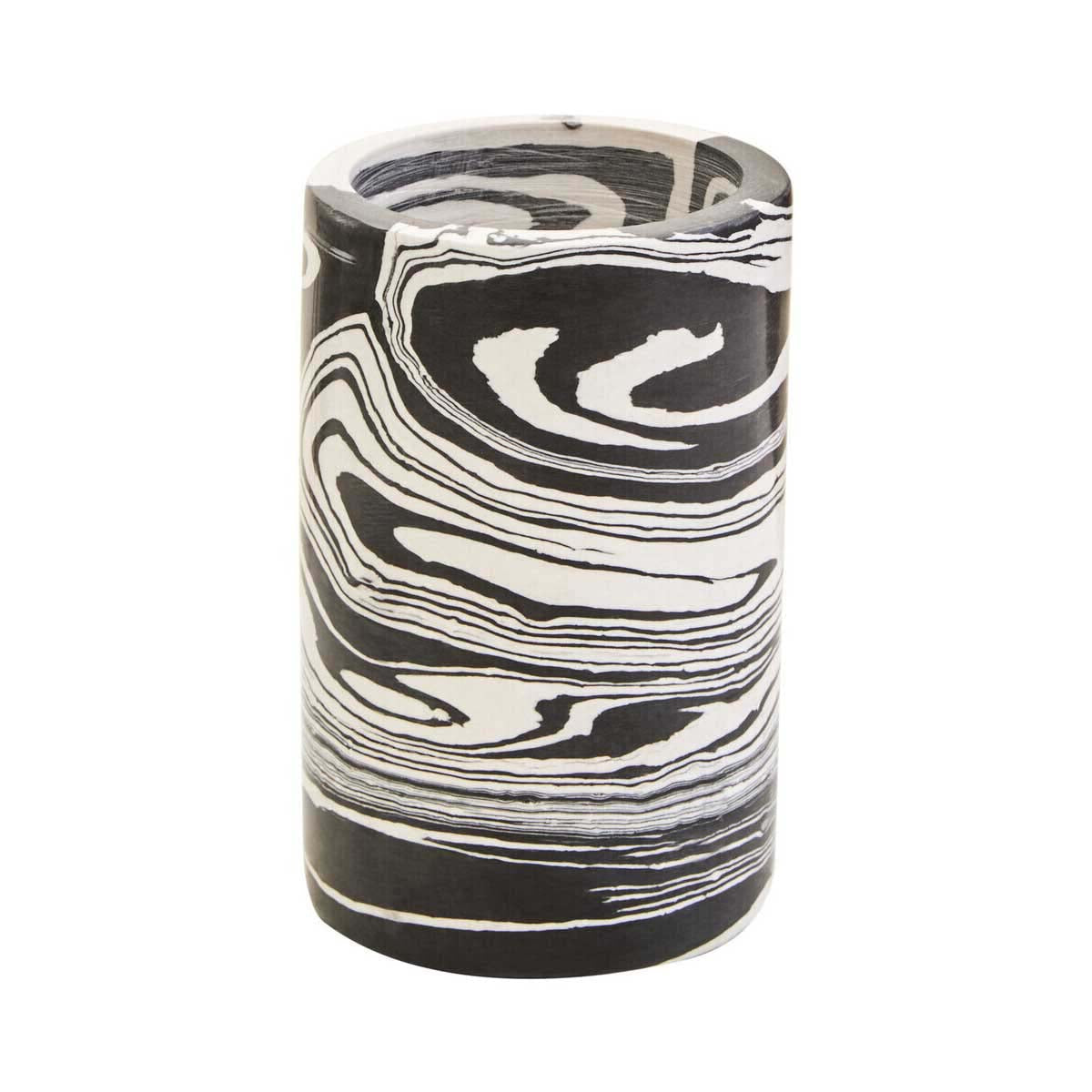 Helsa Black And White Marble Two Way Candle Holder