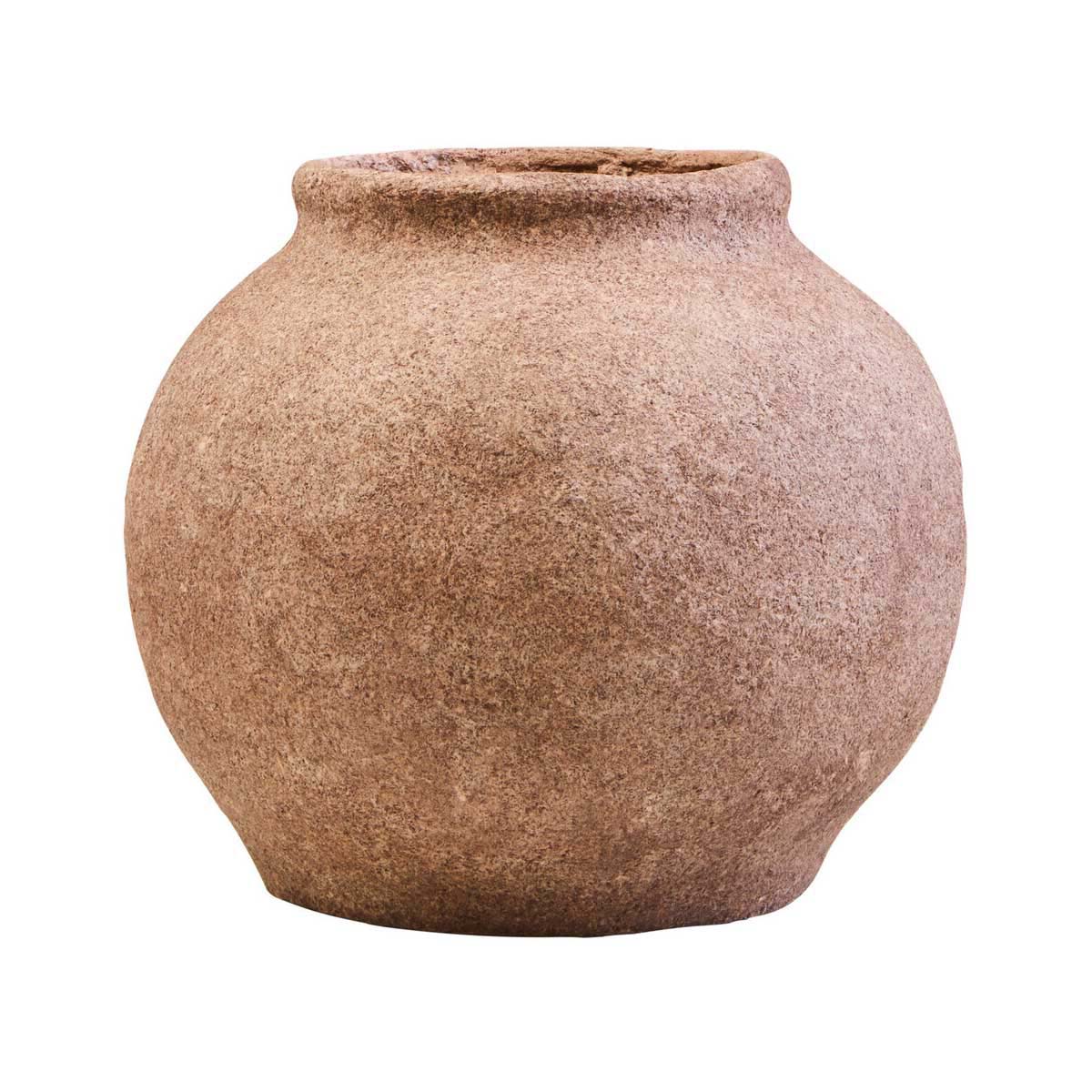 Sanai Cotton Mache And Coco Shell Round Vase