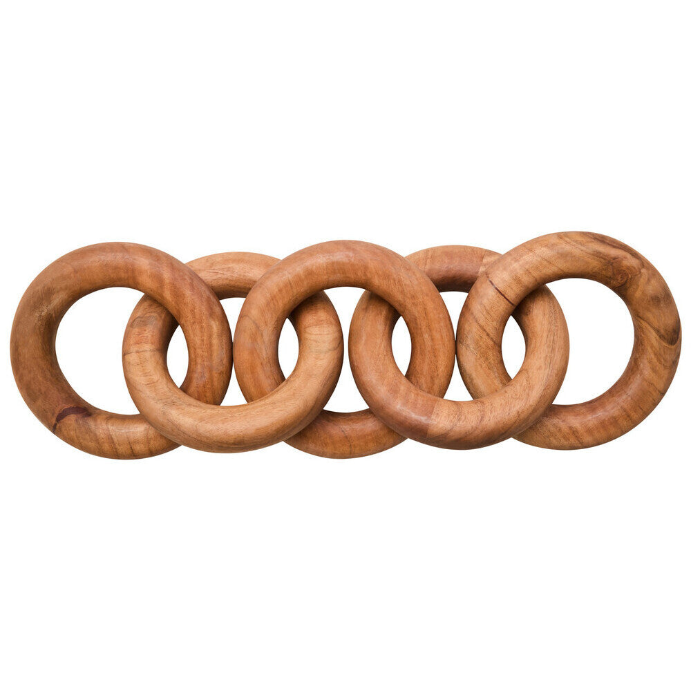 Cato Natural Wood Five Link Chain Decor