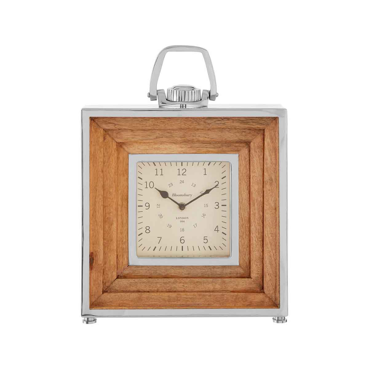 Hampstead Mantel Clock with Wooden Details