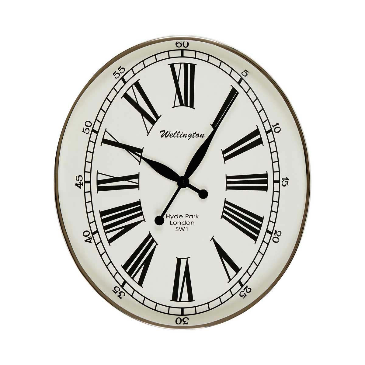 Hampstead White and Black Wall Clock