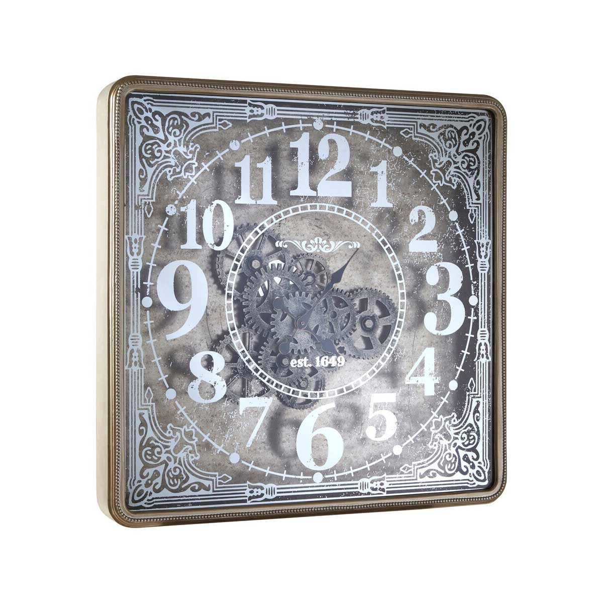 Carlin Antique Gold Square Wall Clock