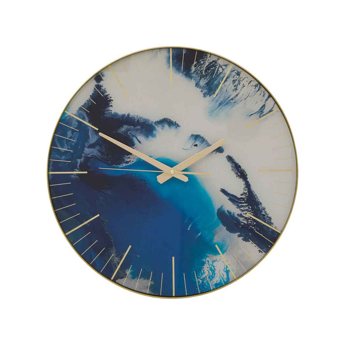 Celina Blue Abstract Wall Clock