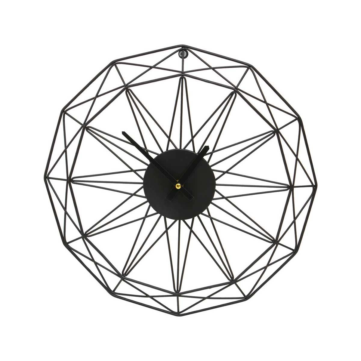 Genova Small Black Metal Wall Clock