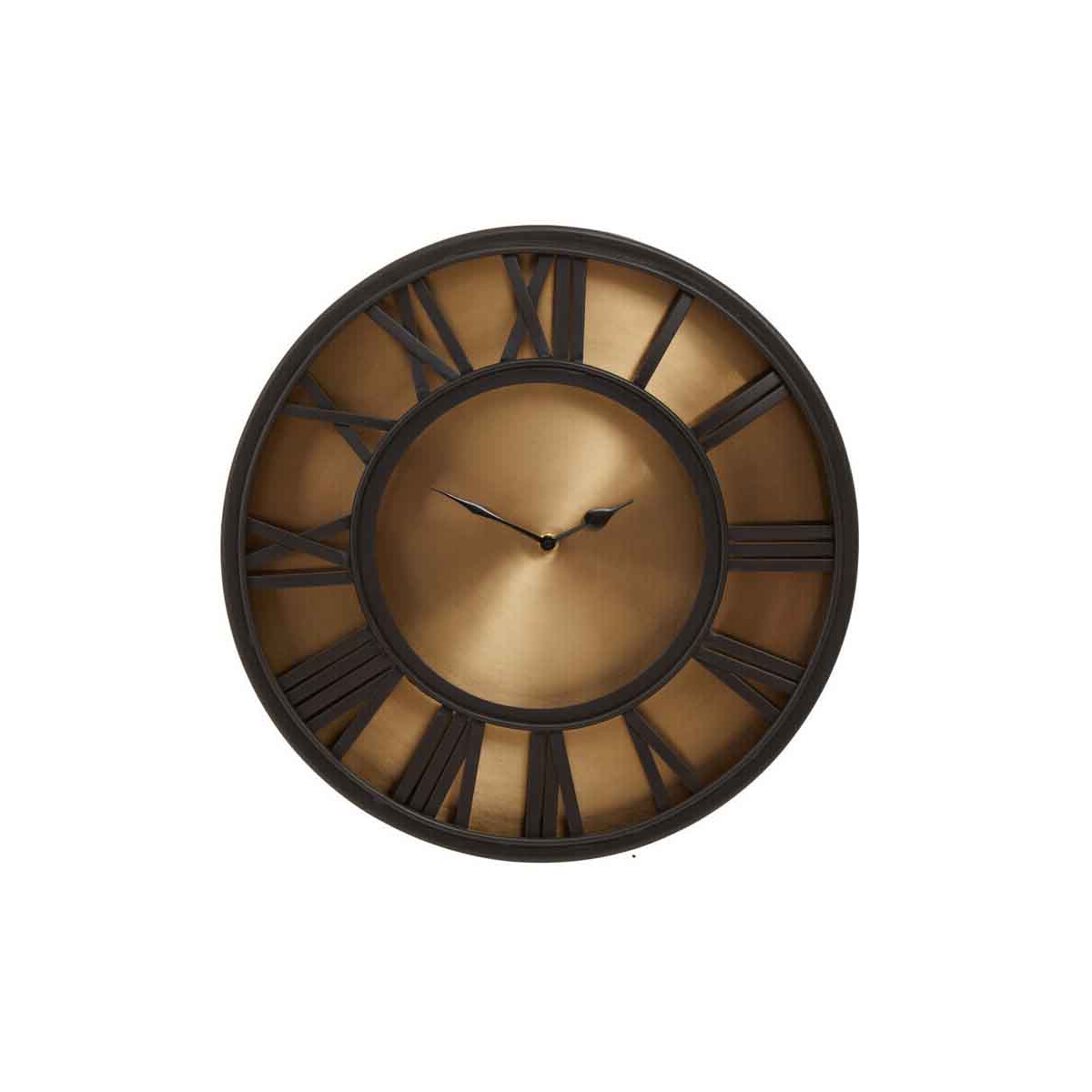 Mateo Black and Antique Gold Small Wall Clock