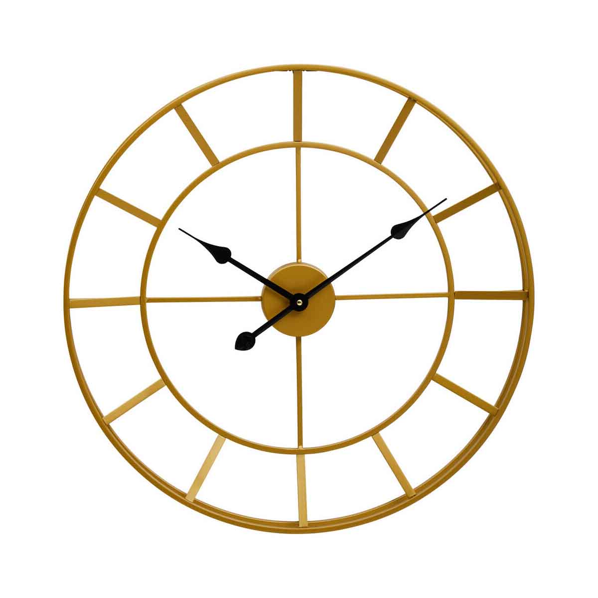 Kent Large Gold Finish Metal Wall Clock