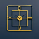 Kent Small Gold Finish Square Wall Clock