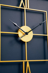 Kent Small Gold Finish Square Wall Clock
