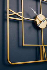Kent Small Gold Finish Square Wall Clock