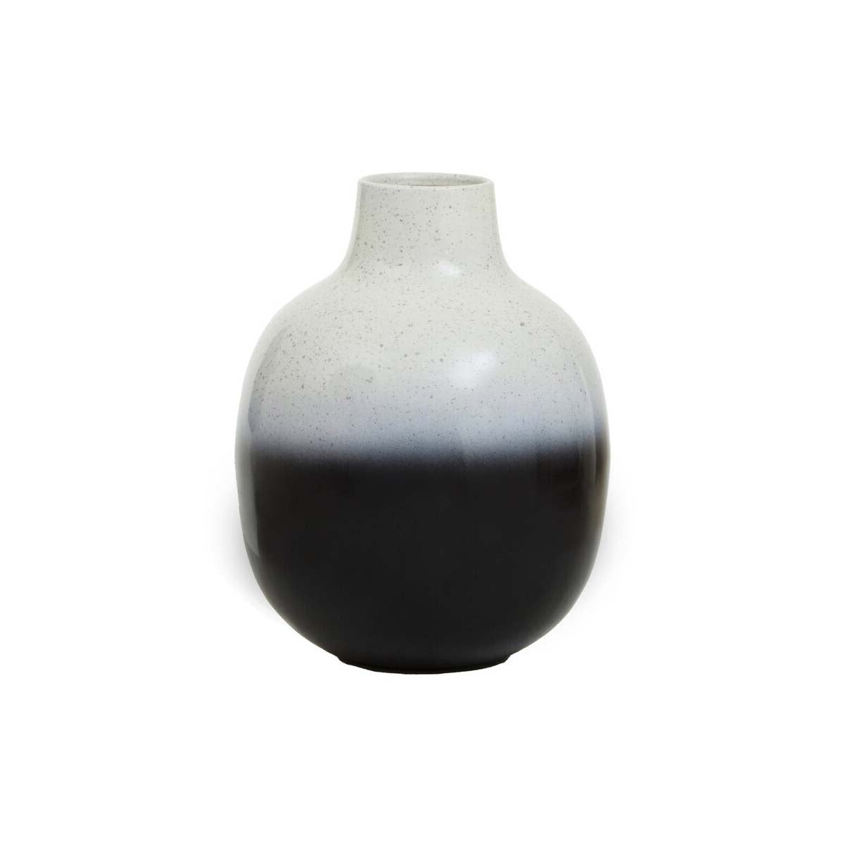 Ramus Small Black And White Ombre Vase