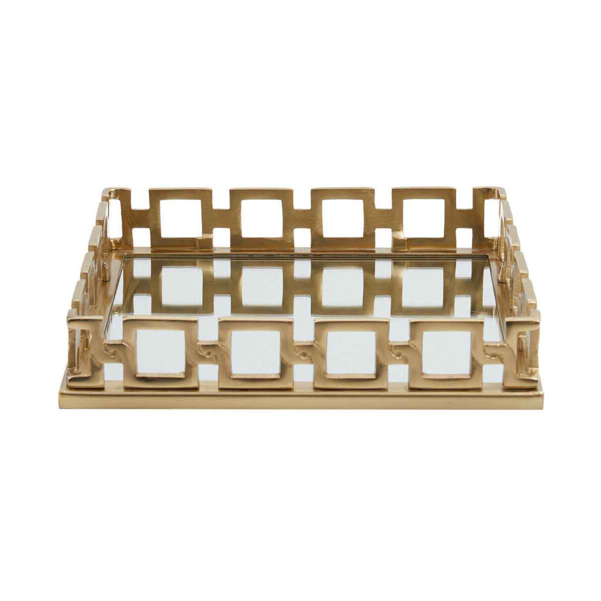 Rhoda Square Gold Mirror Tray