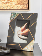 Oriana 4In X 6In Mother of Pearl and Gold Inlay Small Photo Frame