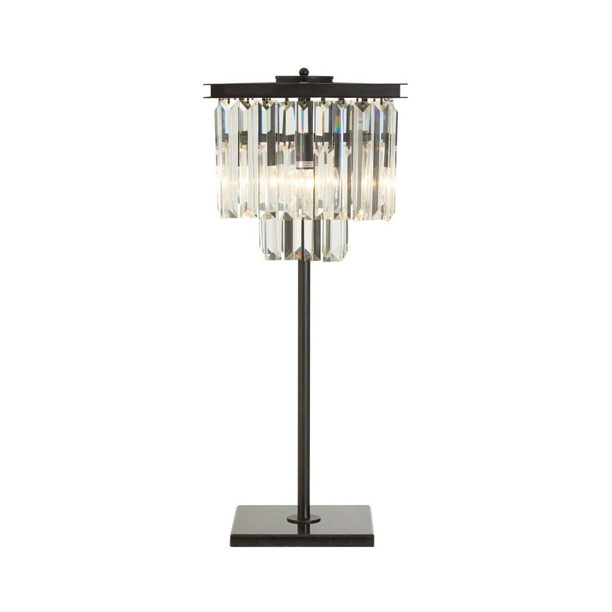 Kensington Townhouse Iron and Crystal Table Lamp