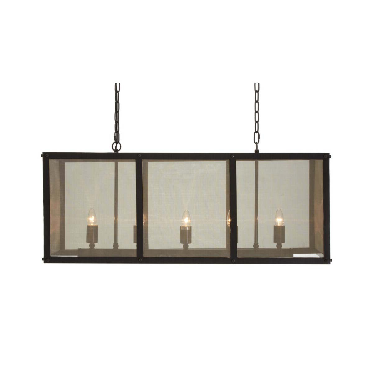 Hampstead Black Finish Wide Pendant Light With Hints of Gold