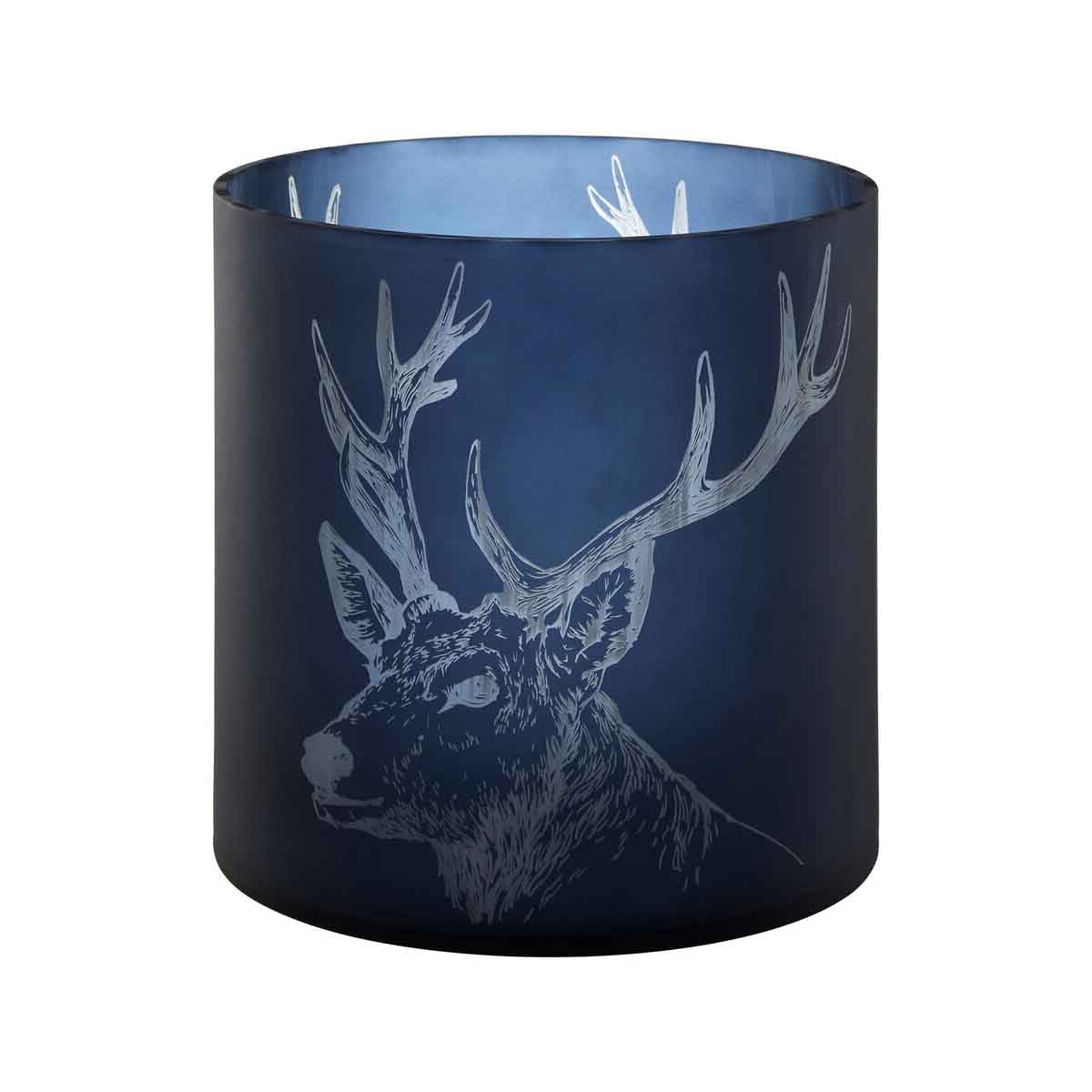 Large Blue Stag Candle Holder
