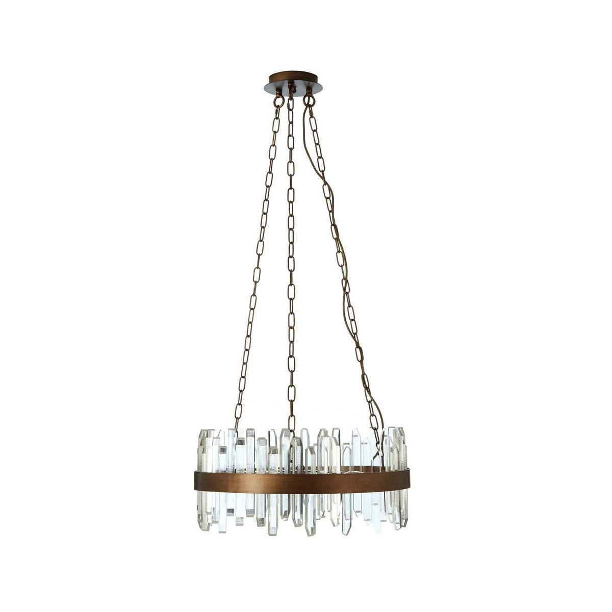 Lustra Acrylic Chandelier with Copper Band