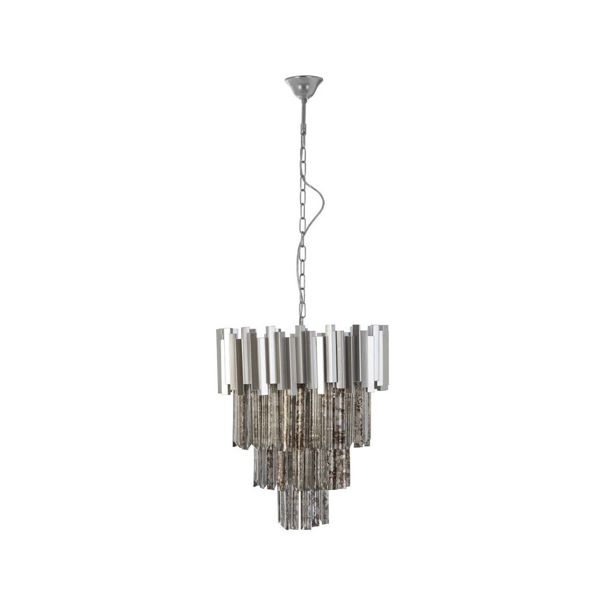 Lustra Large Nickel Painted Chandelier.
