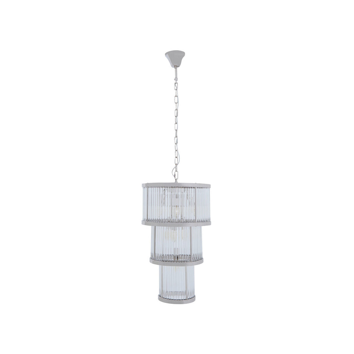Salasco 3 Tier Nickel Finish Chandelier 38cm