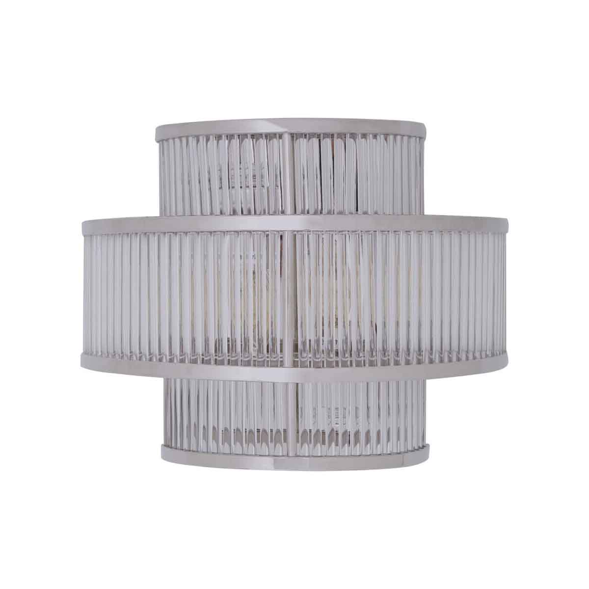Salasco 3 Tier Nickel Finish Glass Wall Light