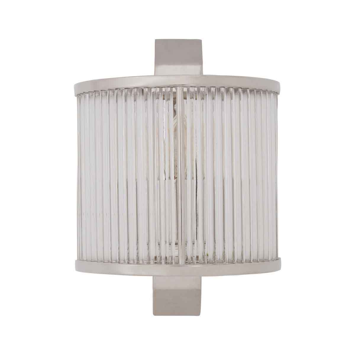 Salasco Glass Wall Light With Nickel Finish