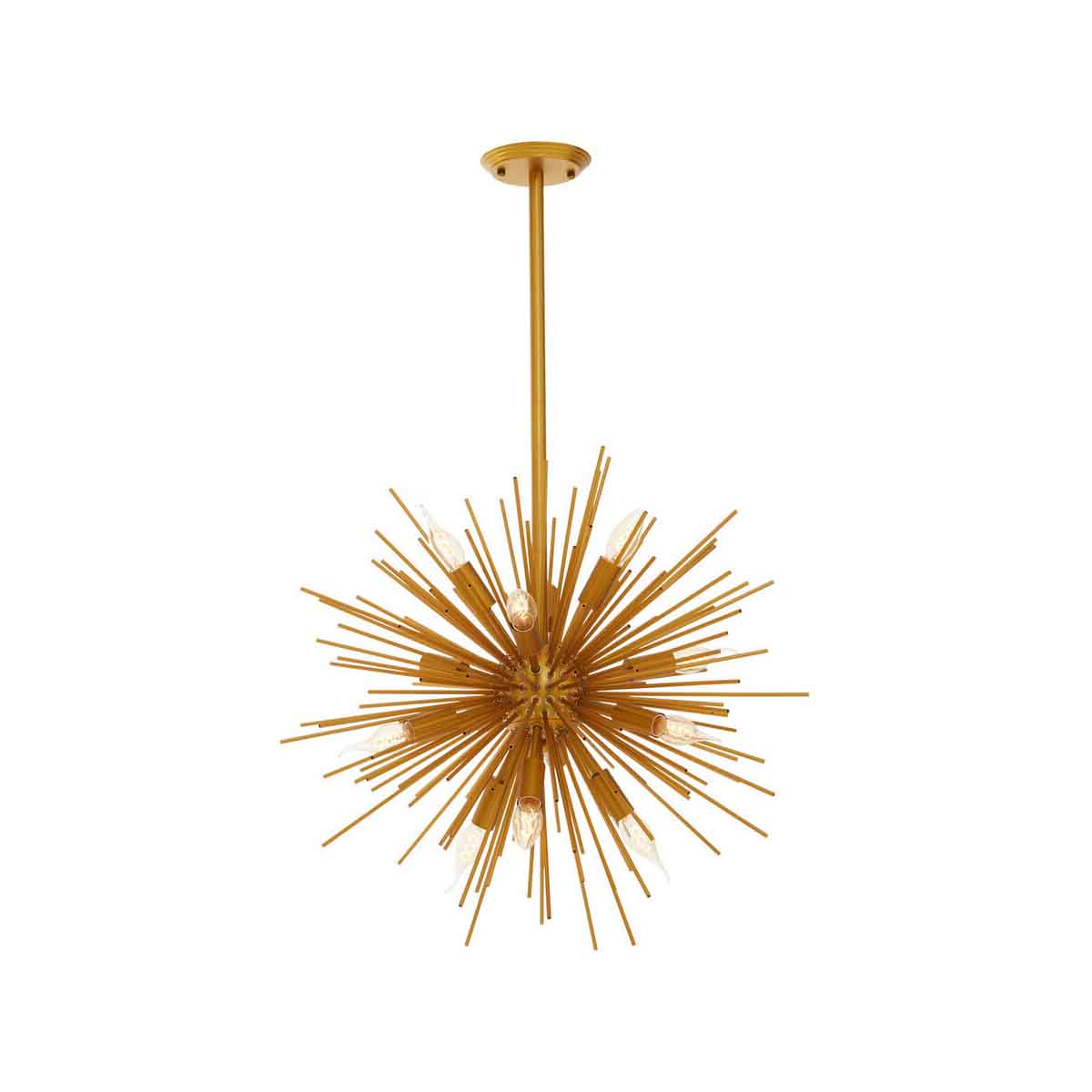 Spike Brass Finish Metal Pendant Light