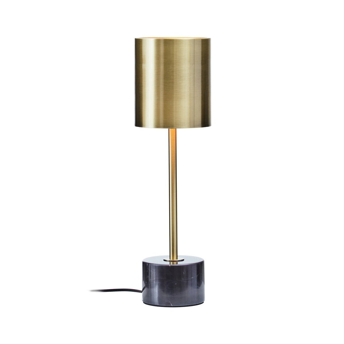 Palais Brushed Brass Table Lamp with Black Marble Base