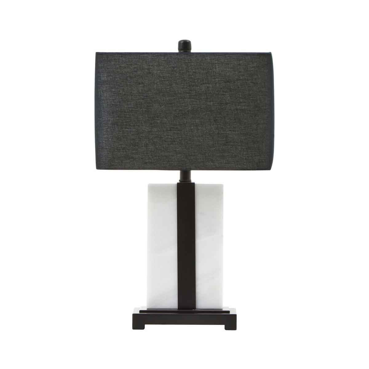 Elvie Black and White Marble Table Lamp