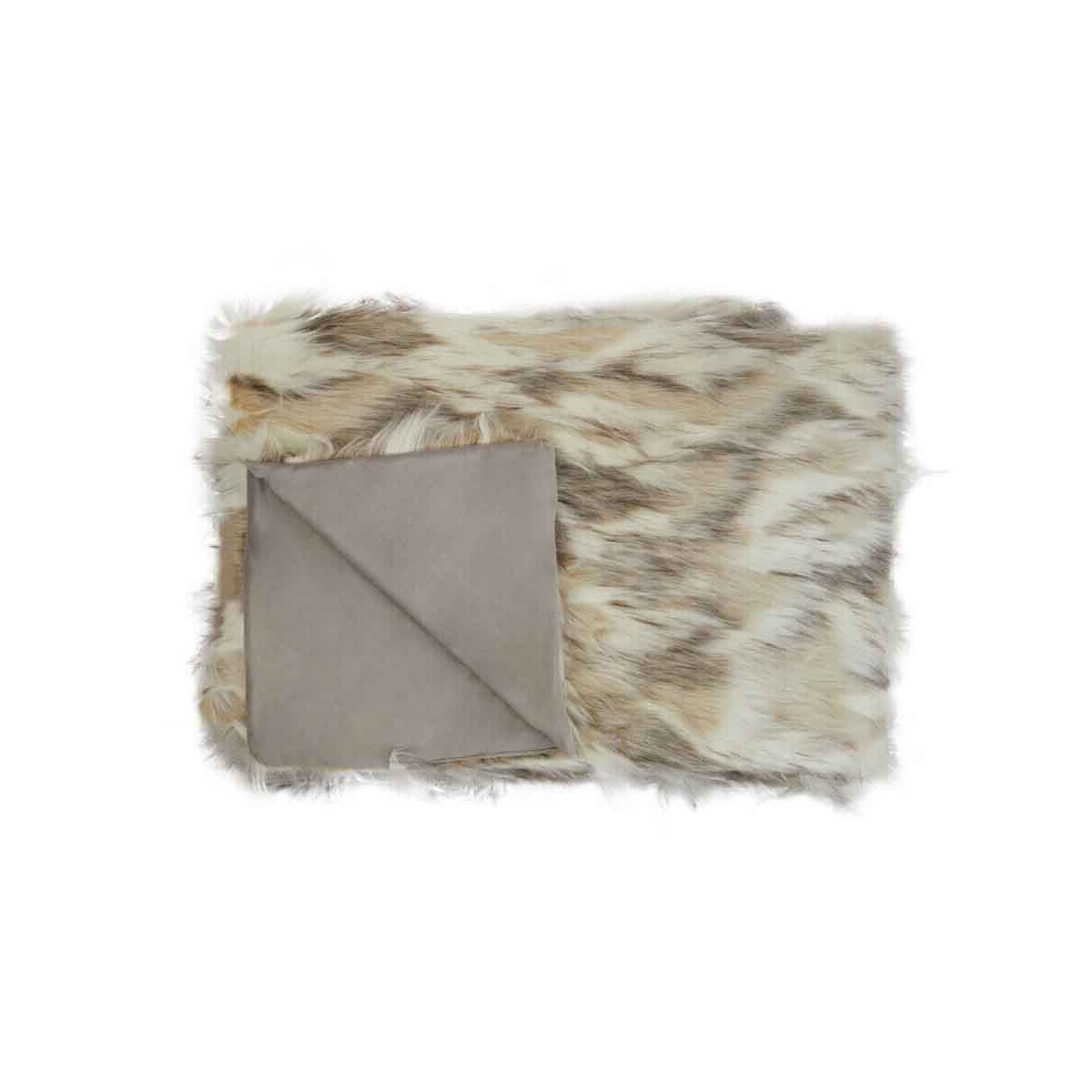 Bosie Lamina Natural Fur Throw