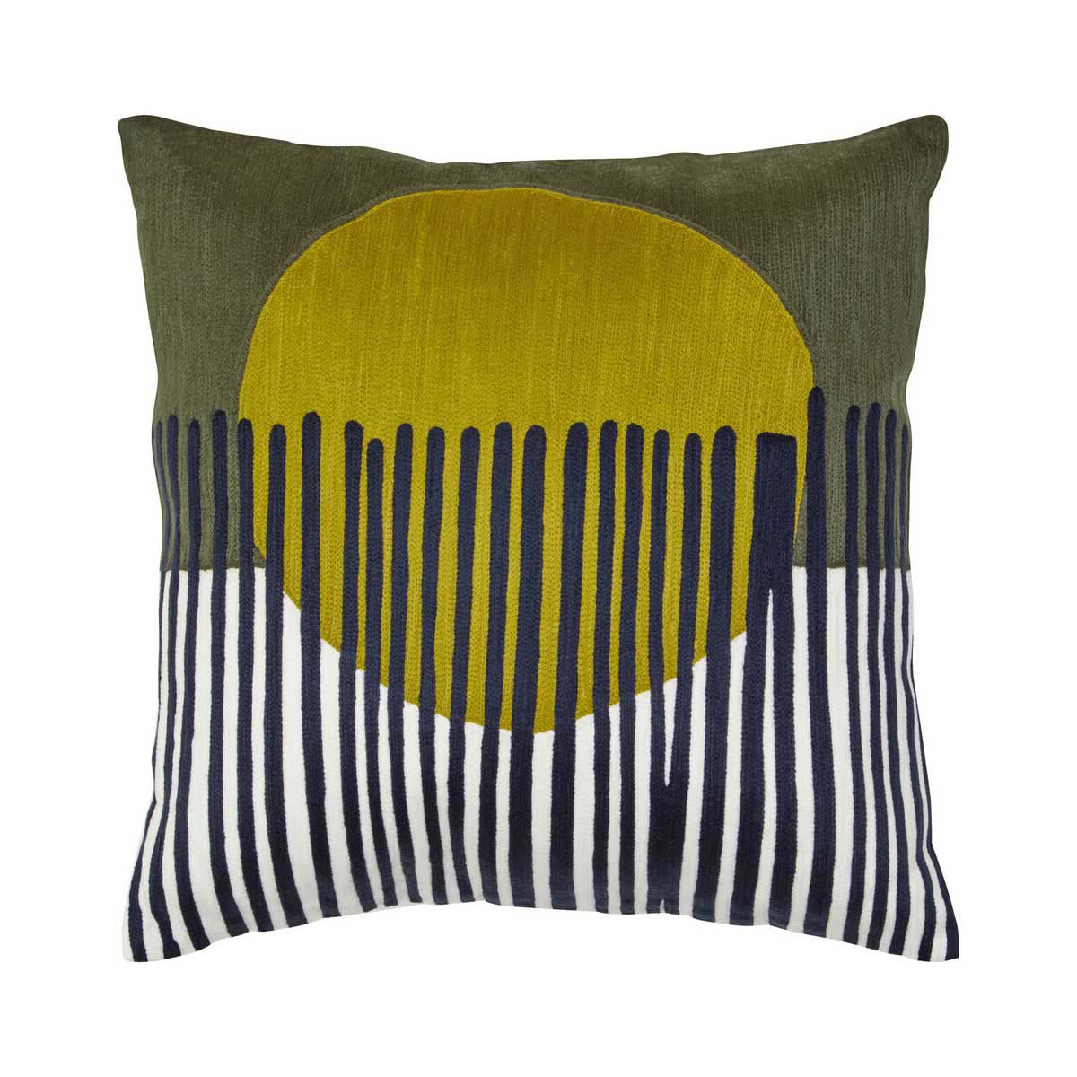 Bosie Ozella Green And White Cushion