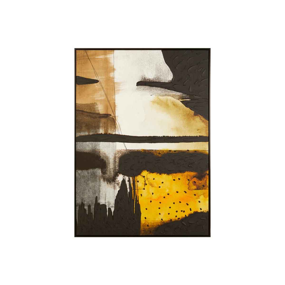 Astratto Black And Ochre Wall Art