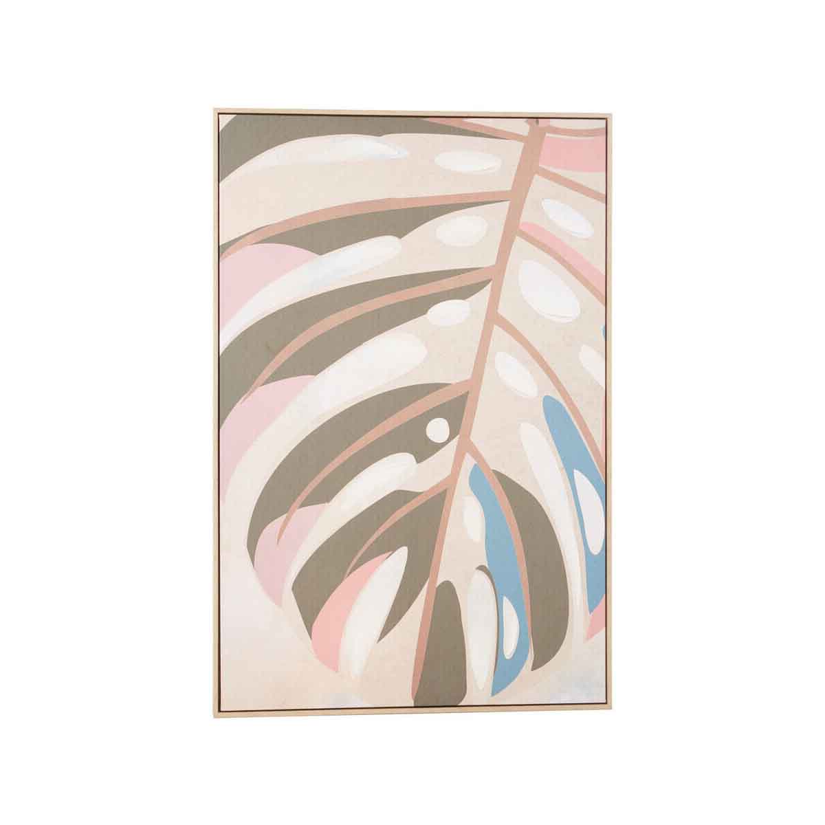 Astratto Canvas Leaf Design Wall Art