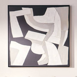 Astratto Monochrome Abstract Textured Wall Art