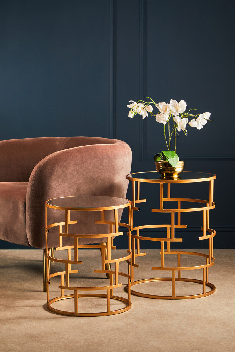 Avantis Set Of 2 Maze Design Side Tables