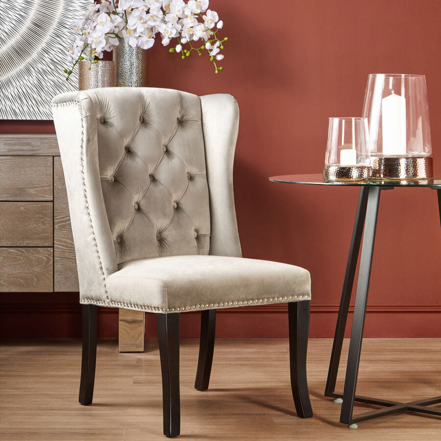 Kensington Townhouse Grey Velvet Dining Chair
