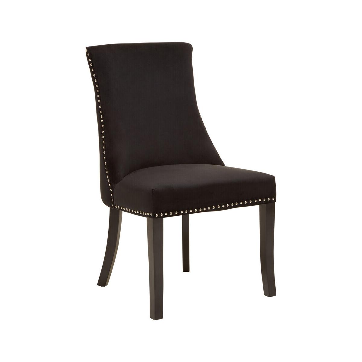 Kensington Townhouse Black Velvet Dining Chair