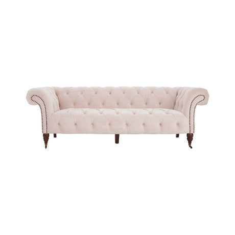 Suri 3 Seat Blossom Fabric Chesterfield Sofa