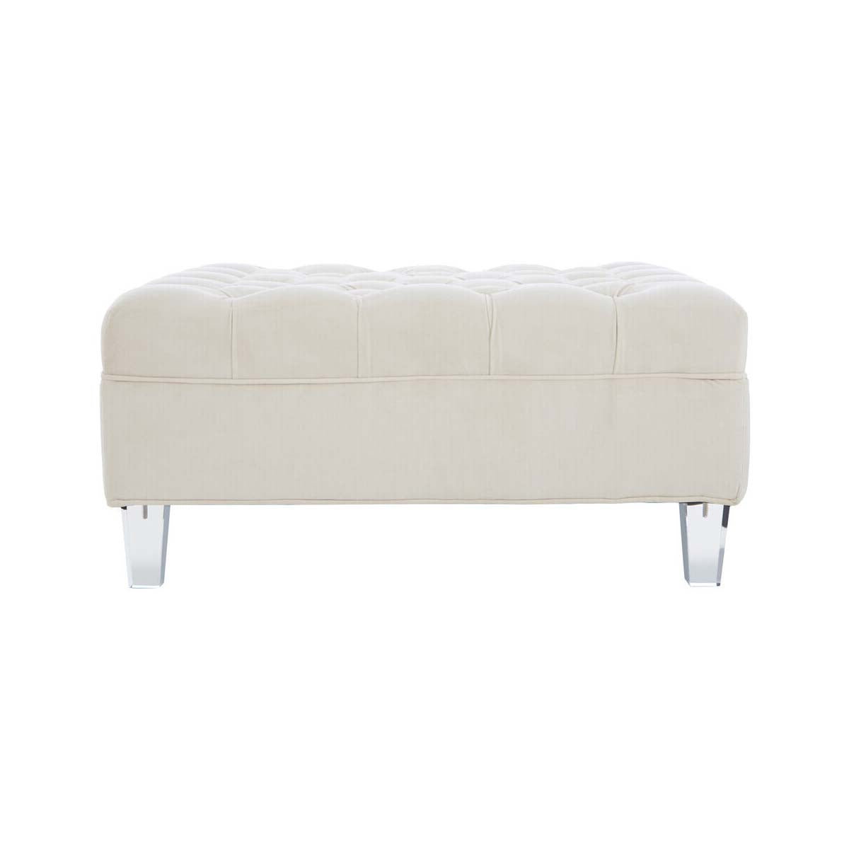 Samara Sand Fabric Footstool