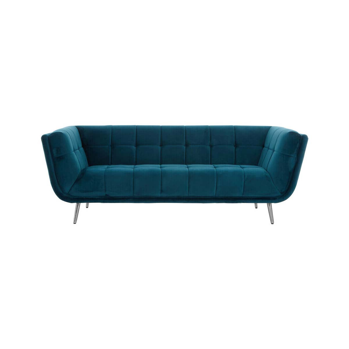Sabine 3 Seat Green Fabric Sofa