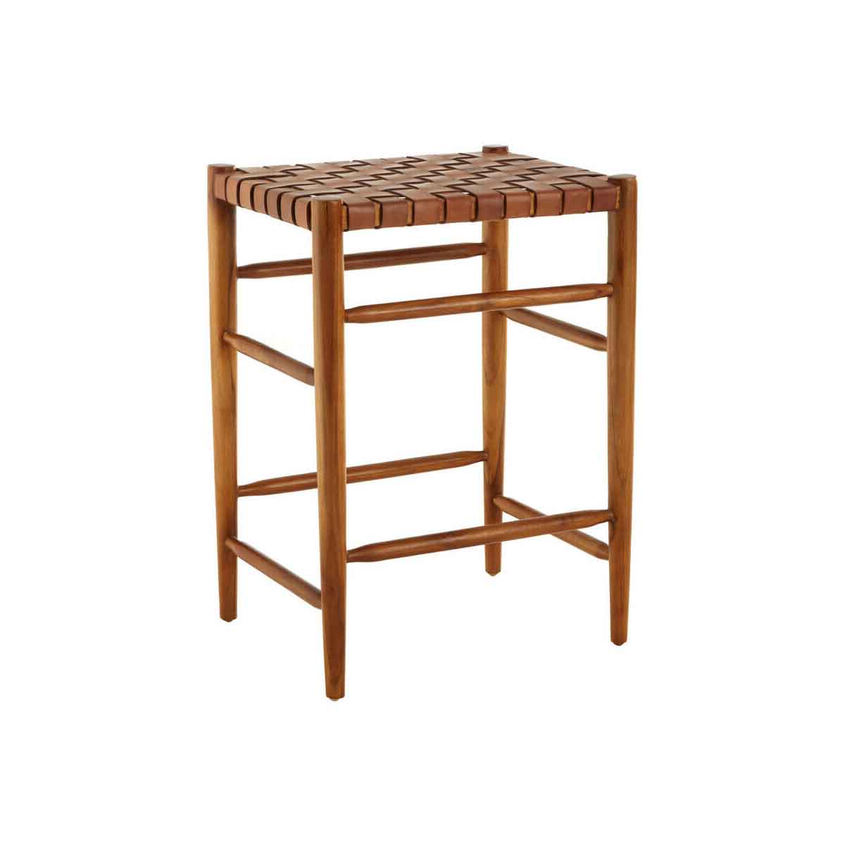 Kendari Barstool with Brown Leather Strap