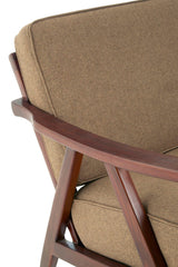 Kendari Chair with Light Brown Fabric Cushion