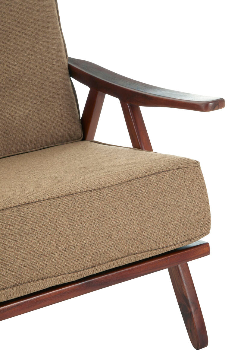 Kendari Chair with Light Brown Fabric Cushion