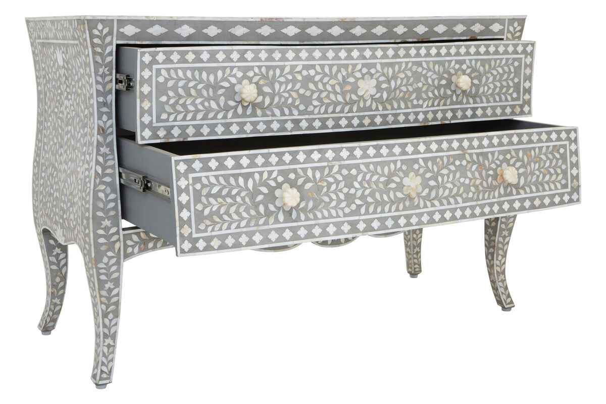 Fusion 2 Drawer Chest with Mother of Pearl Inlay